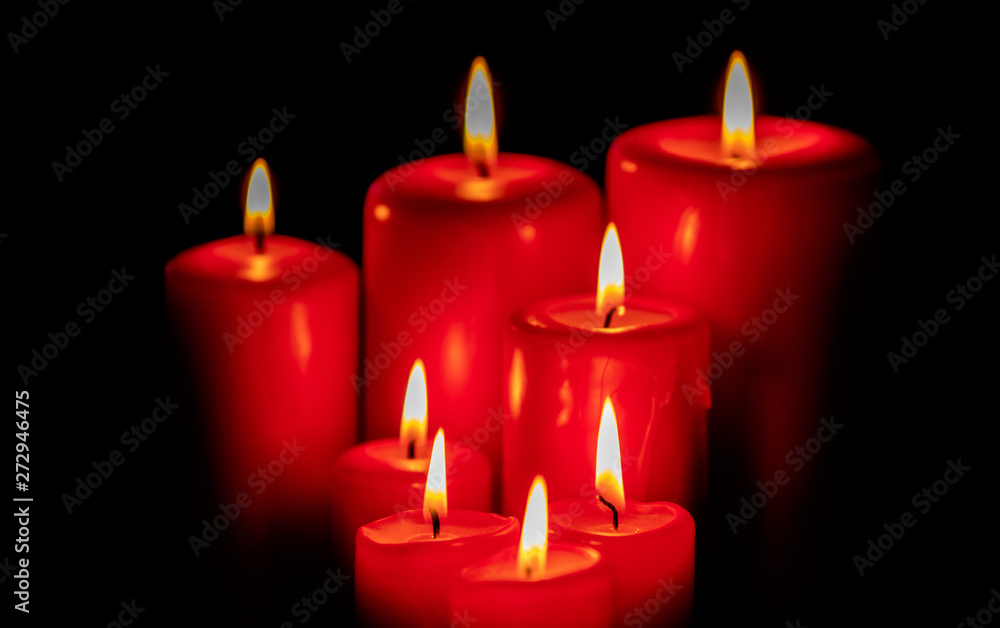 Red Christmas candles Red Christmas candles