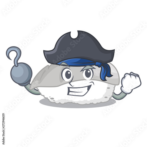 Pirate ika sushi isolated with the cartoon