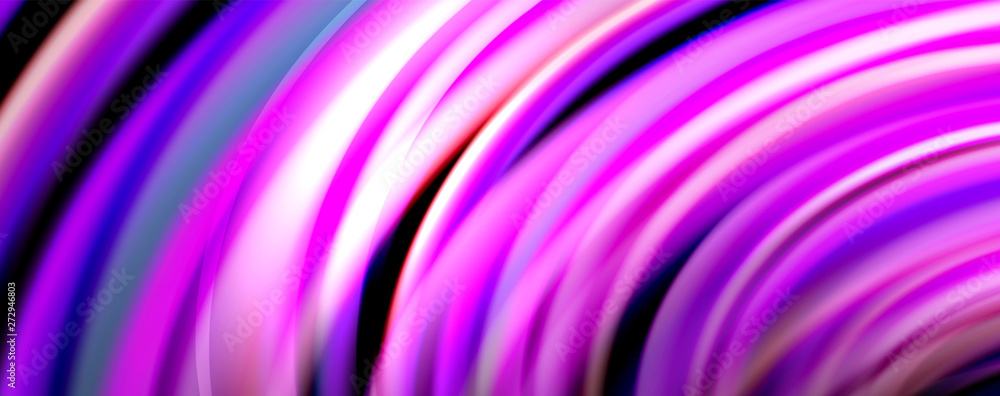 Obraz premium Fluid color waves with light effects, vector abstract background