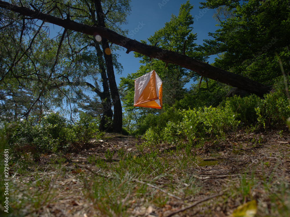 Check point Prism and spiky composter for orienteering sports.