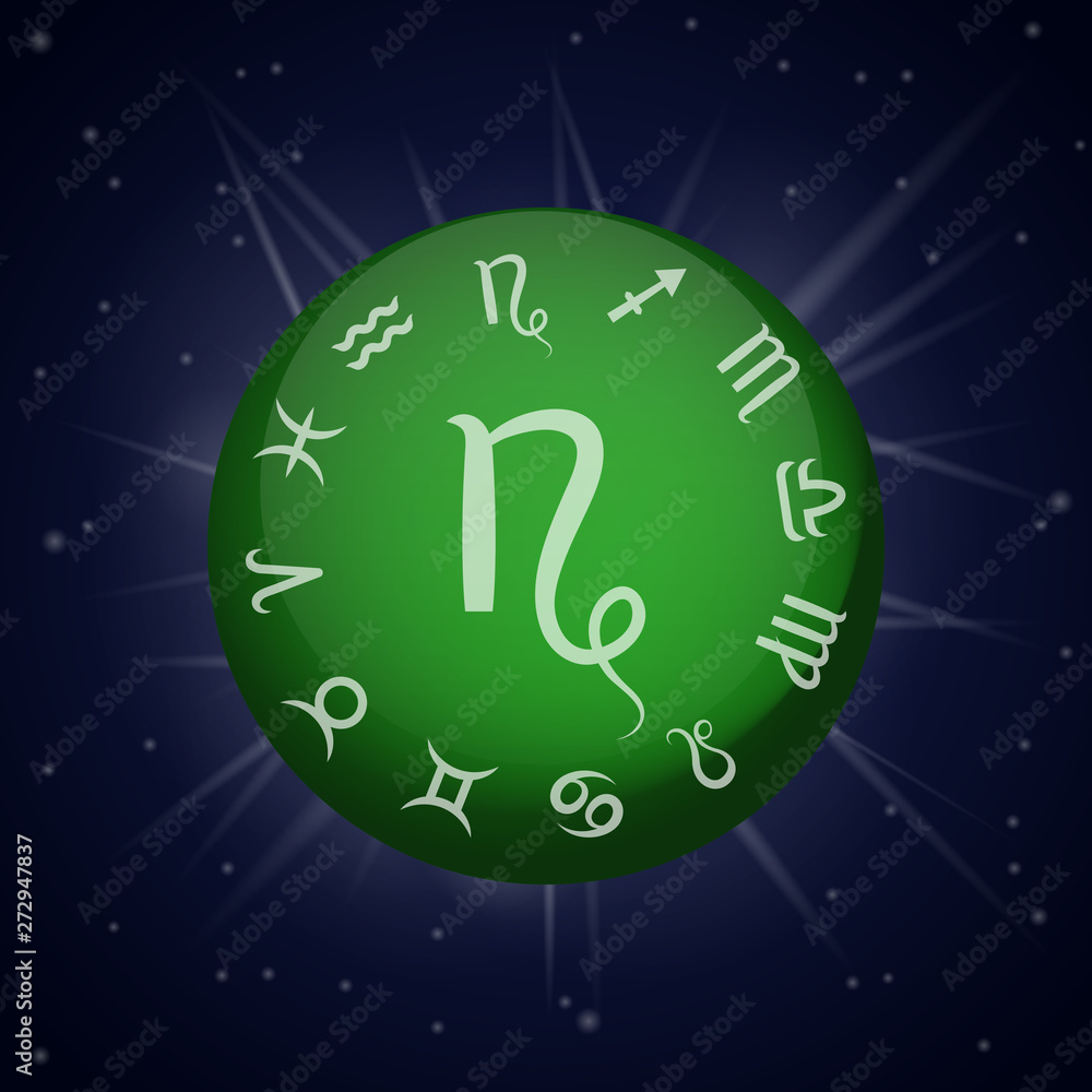 Fototapeta premium Capricorn zodiac sign.