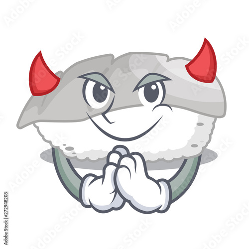 Devil ika sushi in the cartoon shape