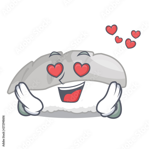 In love ika sushi in the cartoon shape