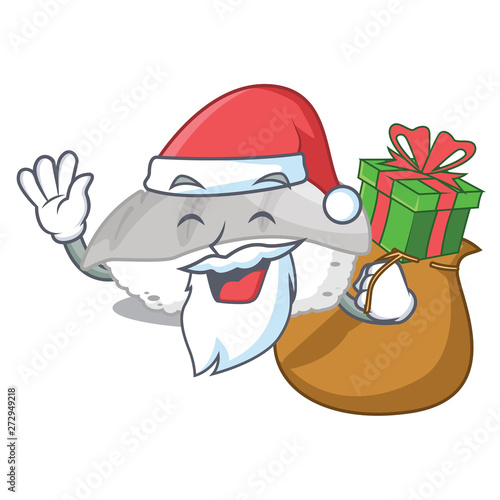 Santa with gift ika sushi in charater lunch box