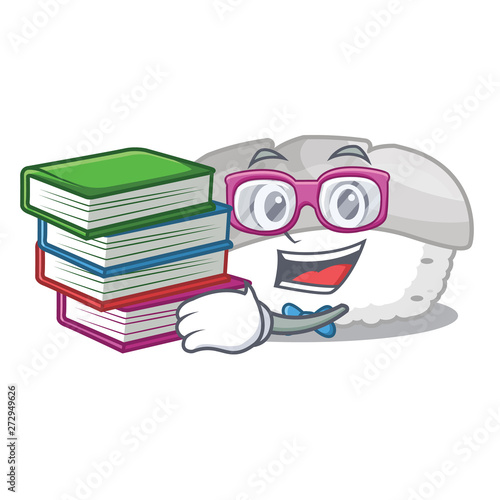 Student with book ika sushi in charater lunch box