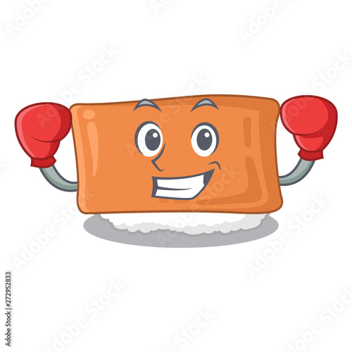 Boxing inari sushi is served character plate