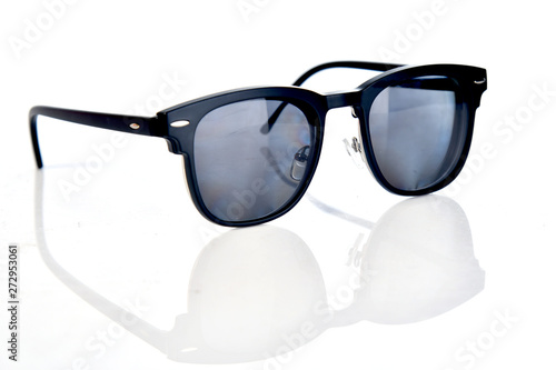 Sunglasses on the white background ,selective focus