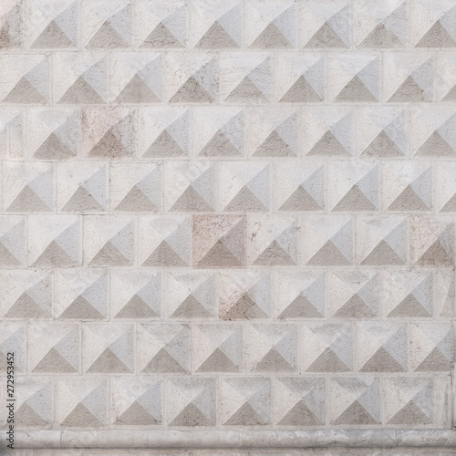 diamond cut stones covering of the historical and famous Palazzo dei Diamanti (Diamond Palace); Ferrara, italy.