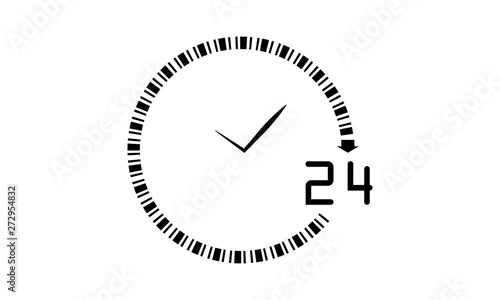 24 hours icon. Support service sign - Vector 
