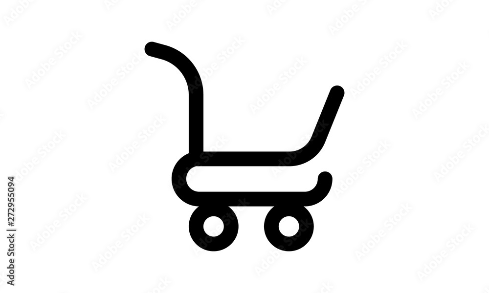 Shopping Cart Icon. Online Market Illustration As A Simple Vector Sign, Presented on Line Art Style & Trendy Symbol for Design, Websites, Presentation or Mobile Application. - Vector Shopping Cart Icon. Online Market Illustration As A Simple Vector Sign, Presented on Line Art Style & Trendy Symbol for Design, Websites, Presentation or Mobile Application. - Vector