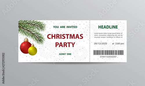 Ticket stub for Christmas party