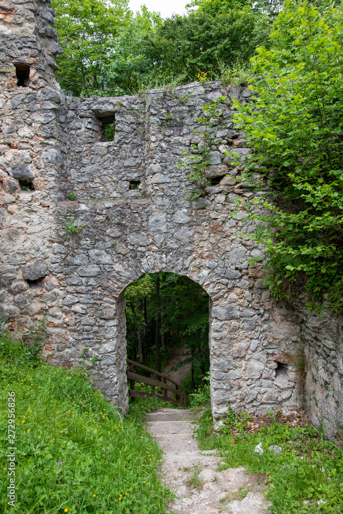 old forsaken castle ruin walls