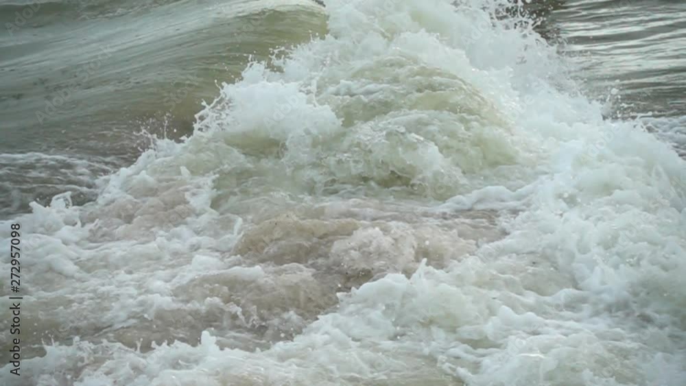 Wave at the sea. Slow motion. Wave at the sea. Slow motion.