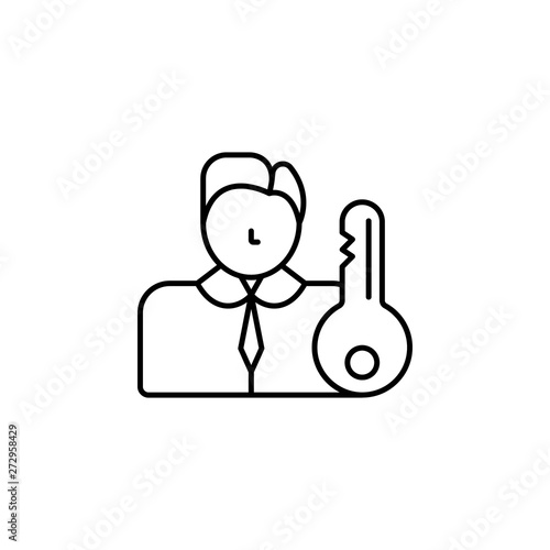 tenant icon. Simple thin line, outline vector of Real Estate icons for UI and UX, website or mobile application