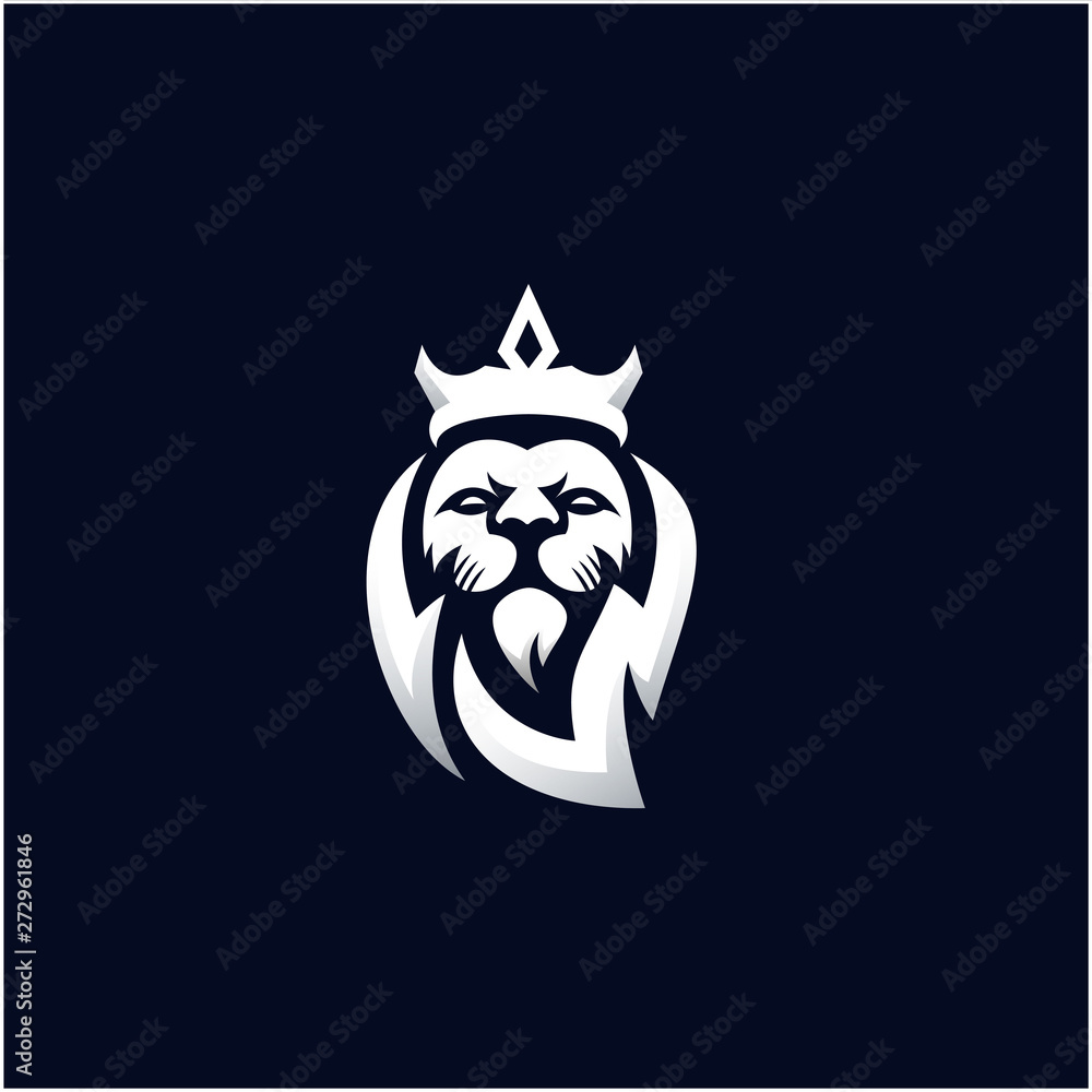 Fototapeta lion logo design awesome inspiration
