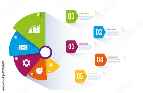 Isolated Workflow and infographic design