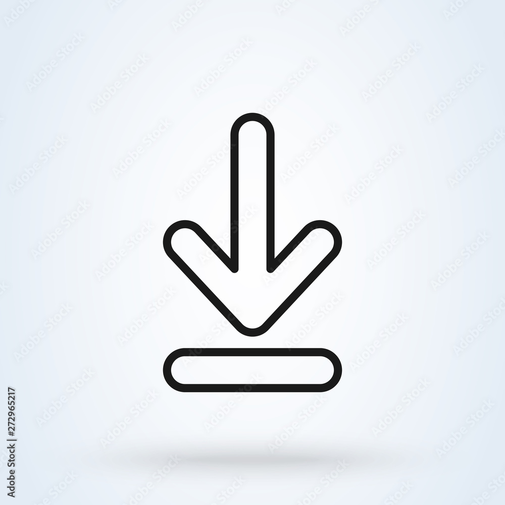 Download and install. Line art Simple vector modern icon design illustration. Download and install. Line art Simple vector modern icon design illustration.