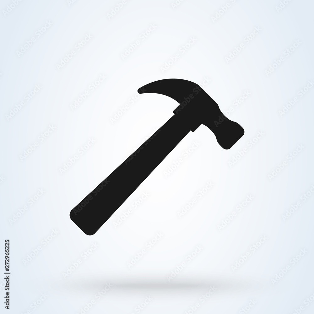 Hammer Simple vector modern icon design illustration. Hammer Simple vector modern icon design illustration.