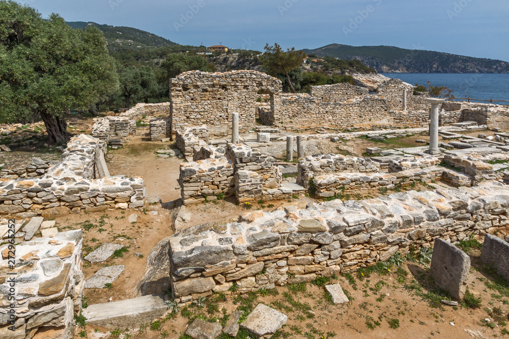 Ruins at Archaeological area of Aliki, Thassos island,  East Macedonia and Thrace, Greece