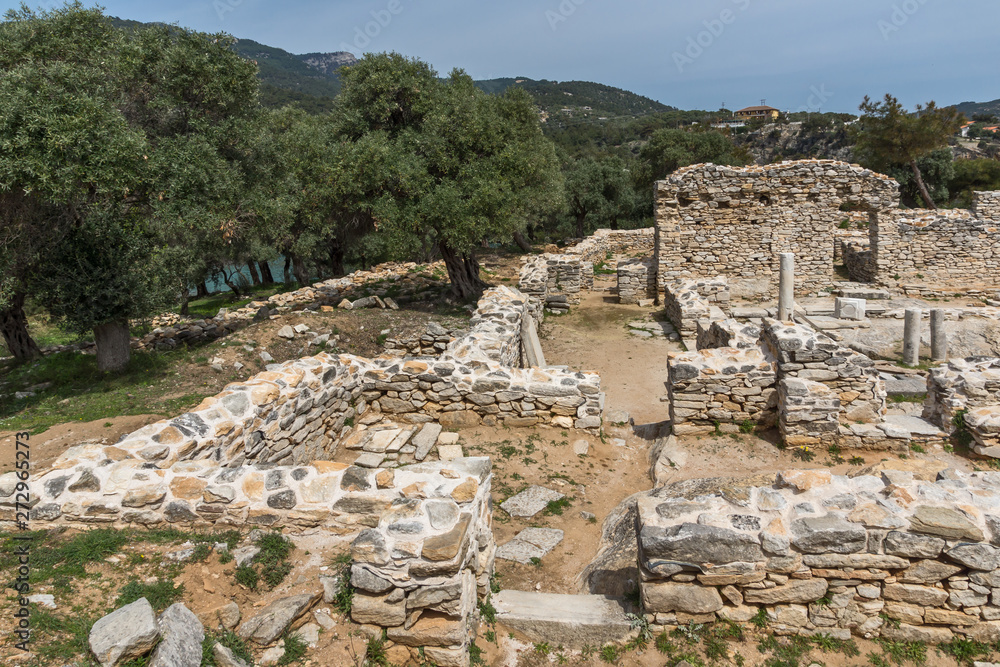 Ruins at Archaeological area of Aliki, Thassos island,  East Macedonia and Thrace, Greece