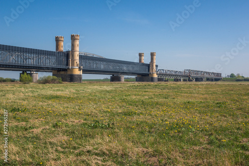 Obraz na płótnie Historic bridge over the Vistula river in Tczew, Pomorskie, Poland w salonie