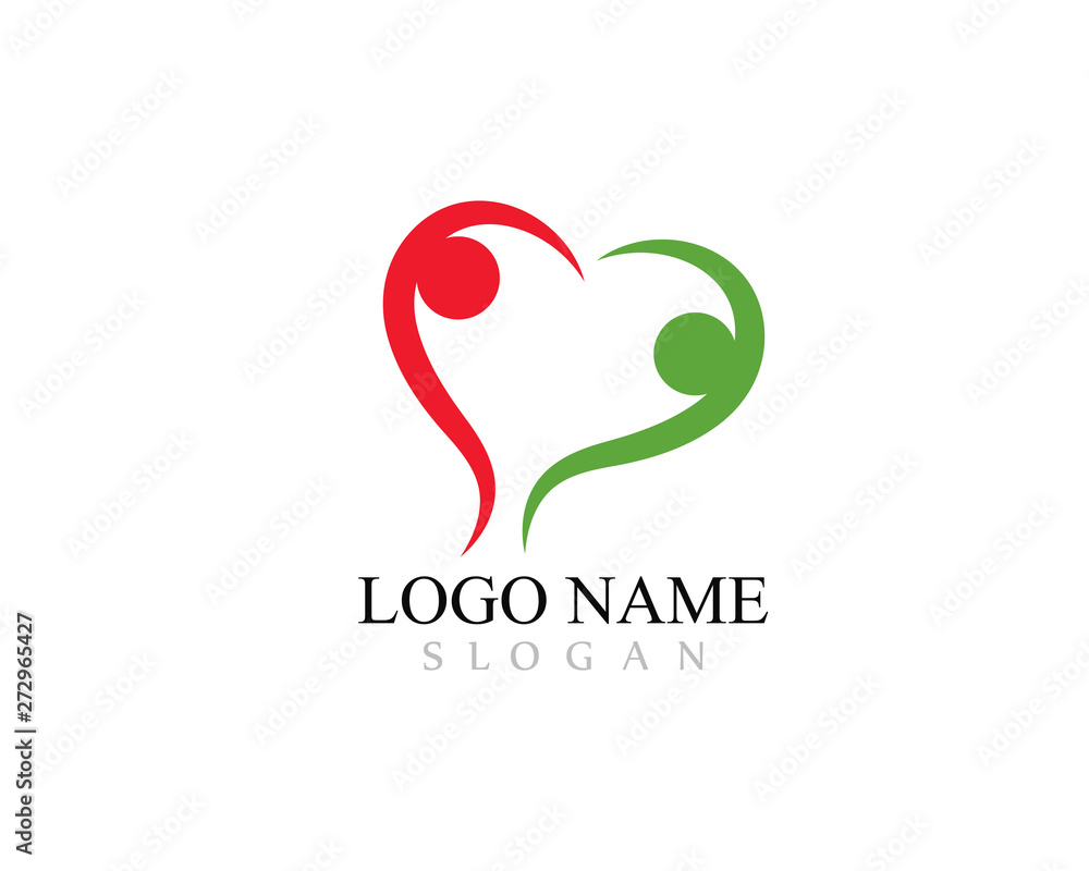 Adoption and community care Logo template vector icon Adoption and community care Logo template vector icon