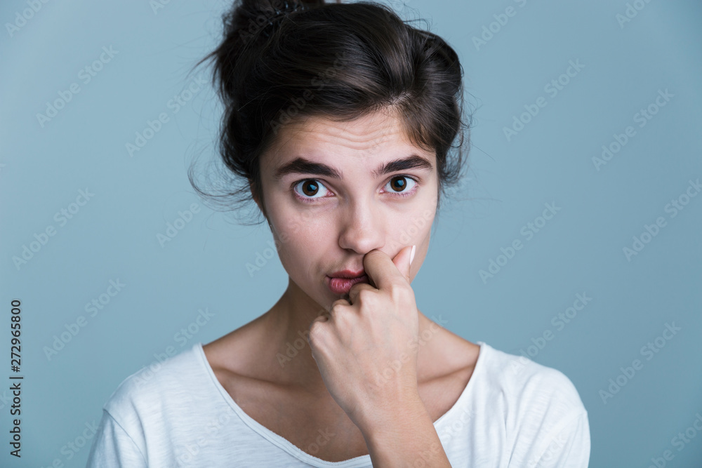 Close up portrait of a pretty young brunette woman Close up portrait of a pretty young brunette woman