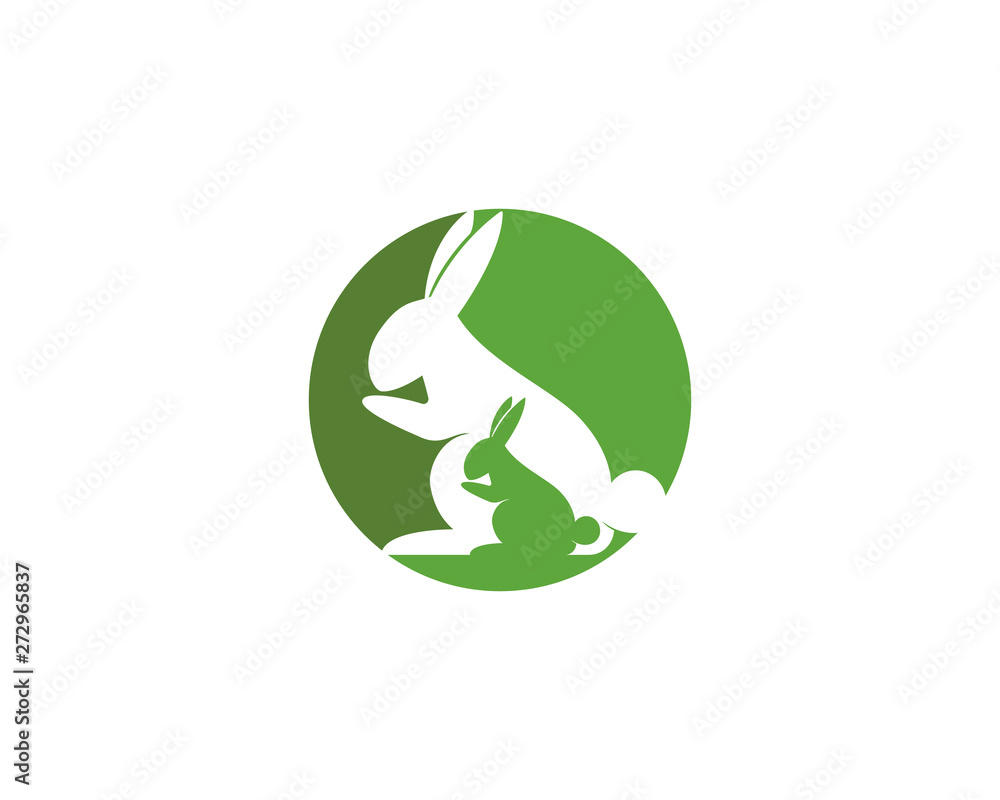 Rabbit Logo template vector icon illustration design 