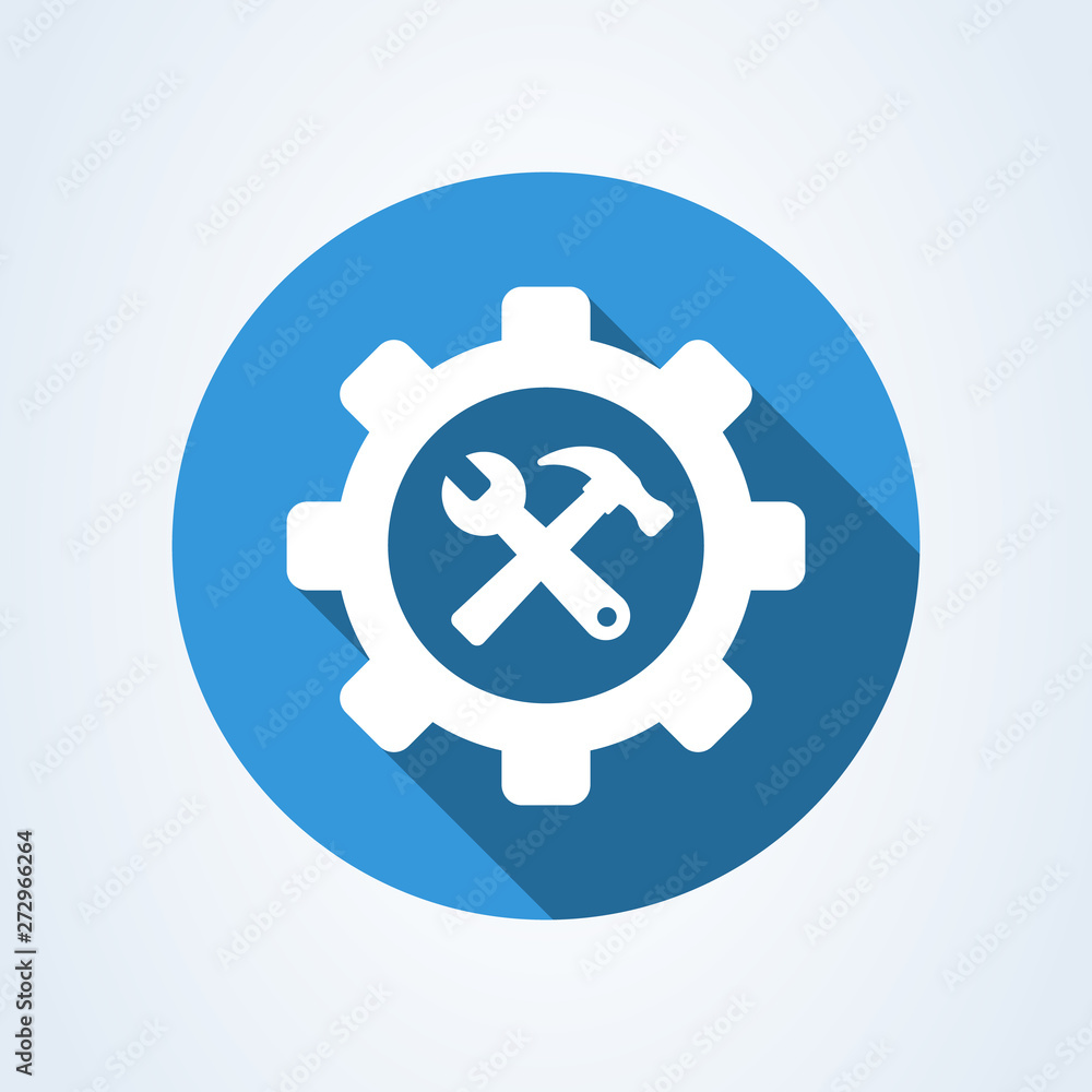 hammer and wrench Service tool, Simple vector modern icon design illustration. hammer and wrench Service tool, Simple vector modern icon design illustration.