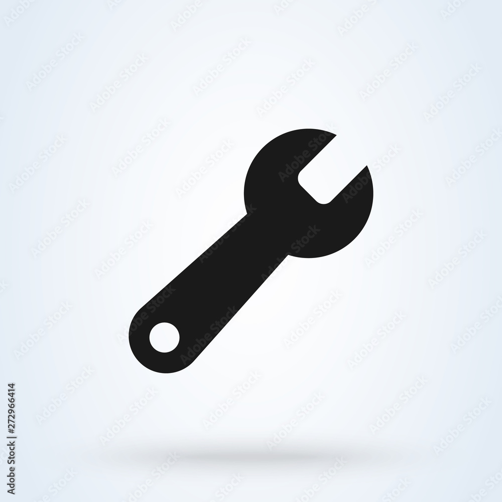 Repair Wrench Simple vector modern icon design illustration. Repair Wrench Simple vector modern icon design illustration.