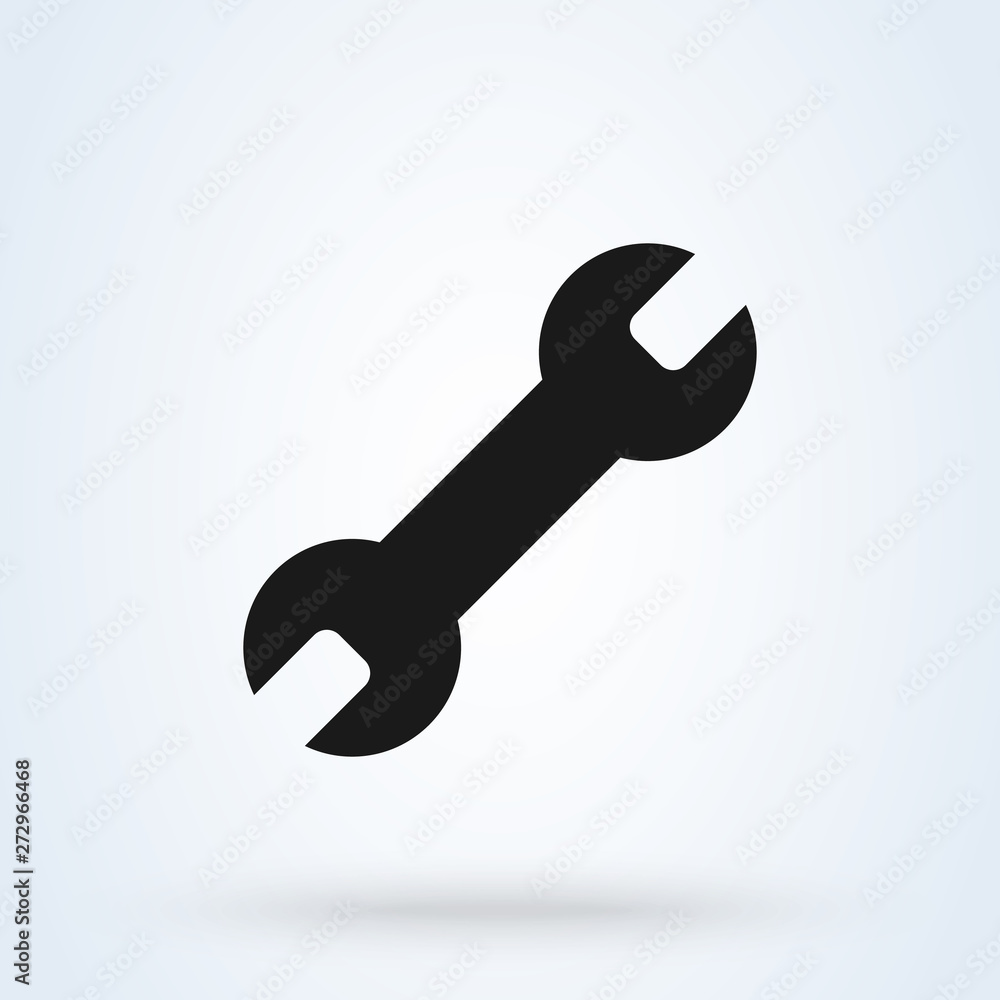 Repair Wrench Simple vector modern icon design illustration. Repair Wrench Simple vector modern icon design illustration.