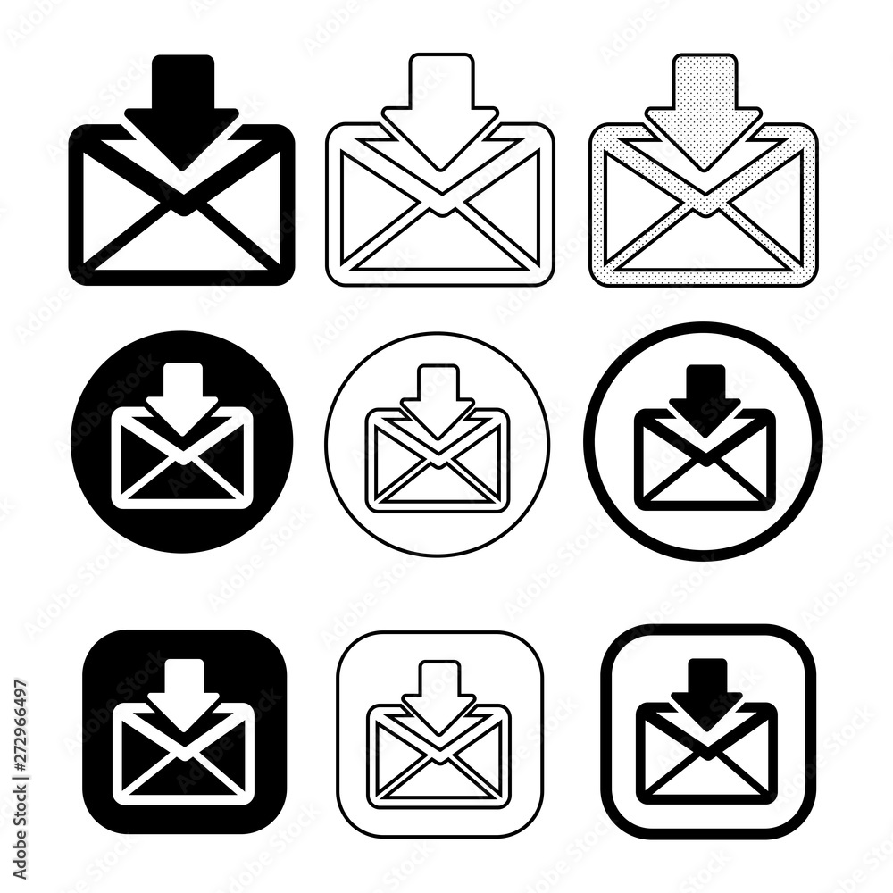 set of simple sign email icon mail symbol set of simple sign email icon mail symbol
