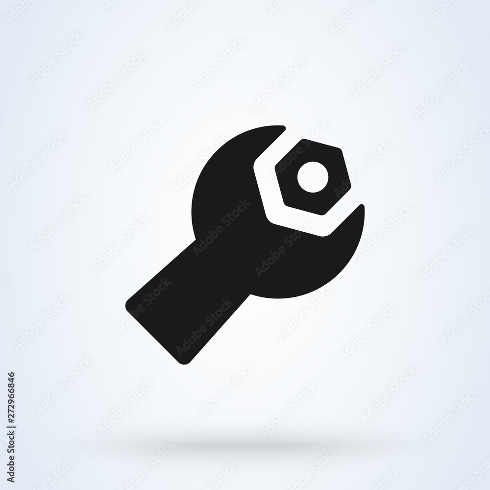 wrench screw Simple vector modern icon design illustration. wrench screw Simple vector modern icon design illustration.