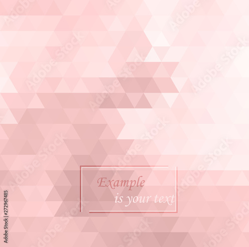 Pink vector polygonal illustration, which consist of triangles.
