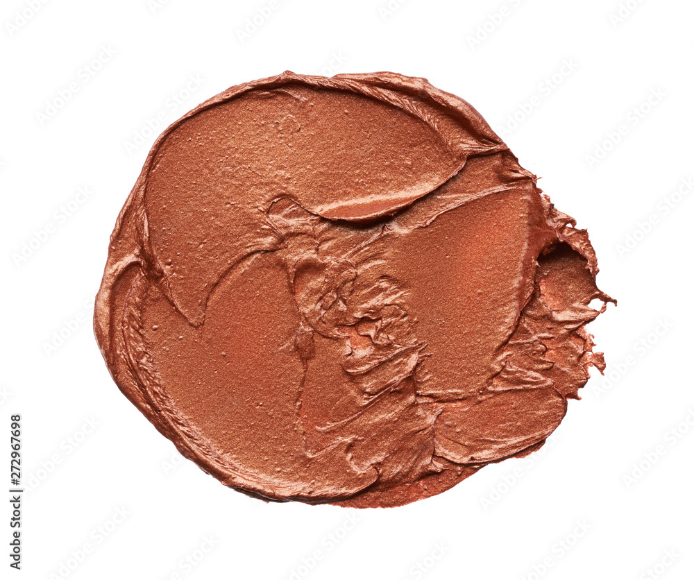 Bronze or gold texture of lip gloss or creamy eye shadow Bronze or gold texture of lip gloss or creamy eye shadow
