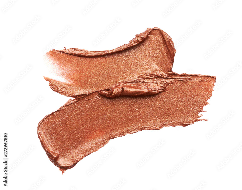 Bronze or gold texture of lip gloss or creamy eye shadow Bronze or gold texture of lip gloss or creamy eye shadow