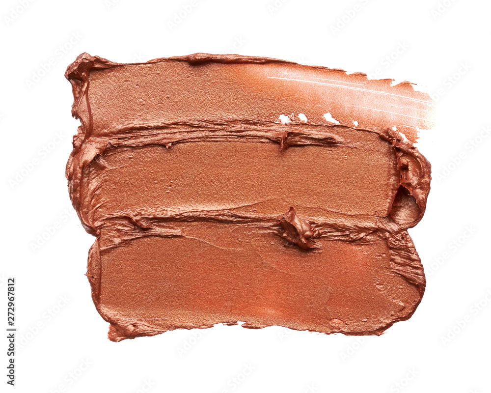 Bronze or gold texture of lip gloss or creamy eye shadow Bronze or gold texture of lip gloss or creamy eye shadow