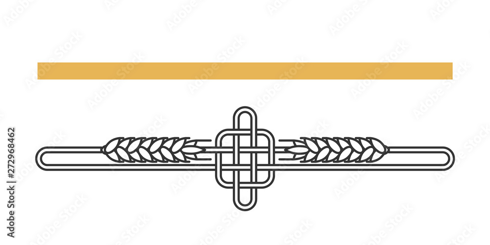 Wheat ears. Design element for bakery, brewing, wheat products. Line icon, symbol, sign. Wheat ears. Design element for bakery, brewing, wheat products. Line icon, symbol, sign.