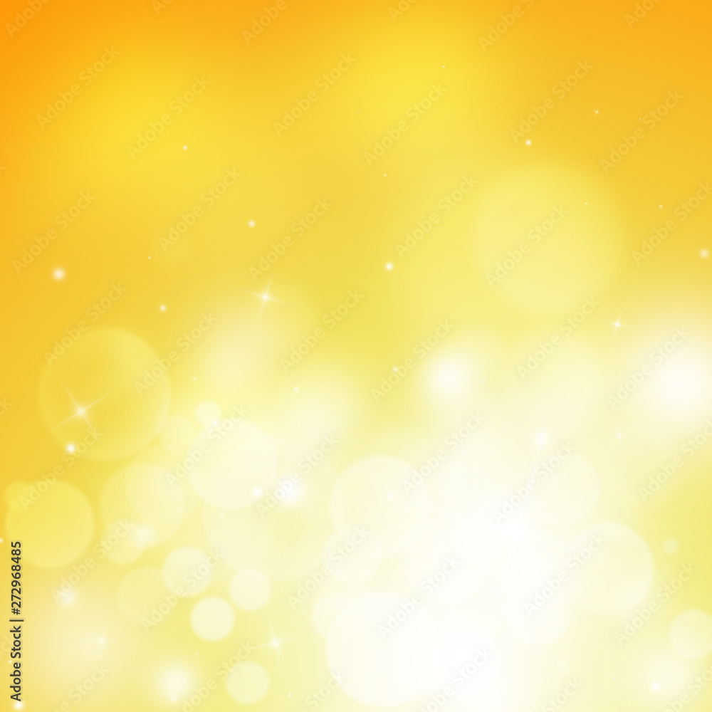 Soft Gold sparkle rays with bokeh abstract elegant background. Dust sparks background.