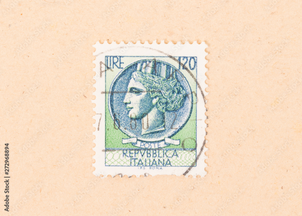 ITALY - CIRCA 1960: A stamp printed in Italy shows a person with a crown, circa 1960