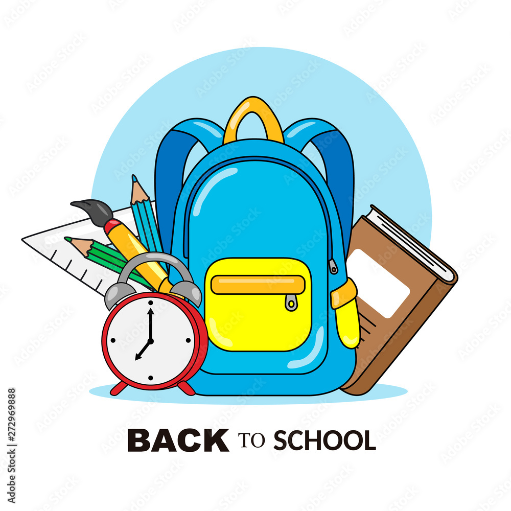 Back To School Cartoon Stickers Set Stock Illustration - Download Image Now  - Abacus, Back to School, Backpack - iStock