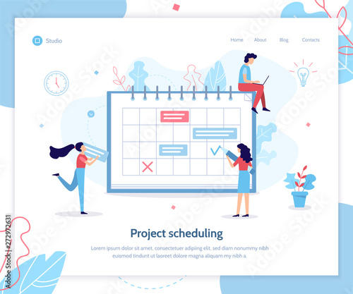 Project sheduling web banner