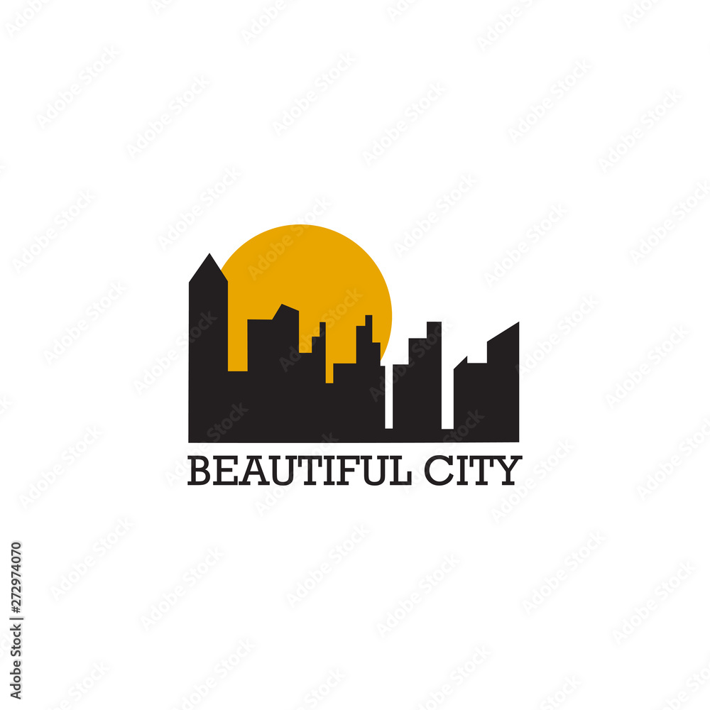 City icon logo design vector template
