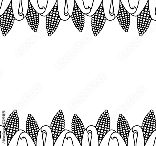 frame of healthy cobs isolated icon