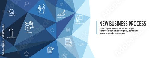 New Business Process Web Header Banner / Icon Set
