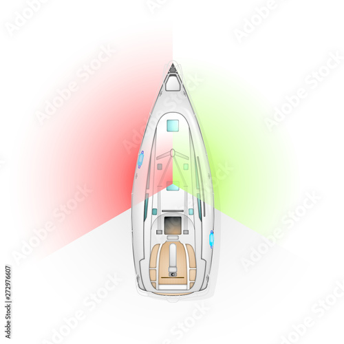Sailboat lights Red and Green