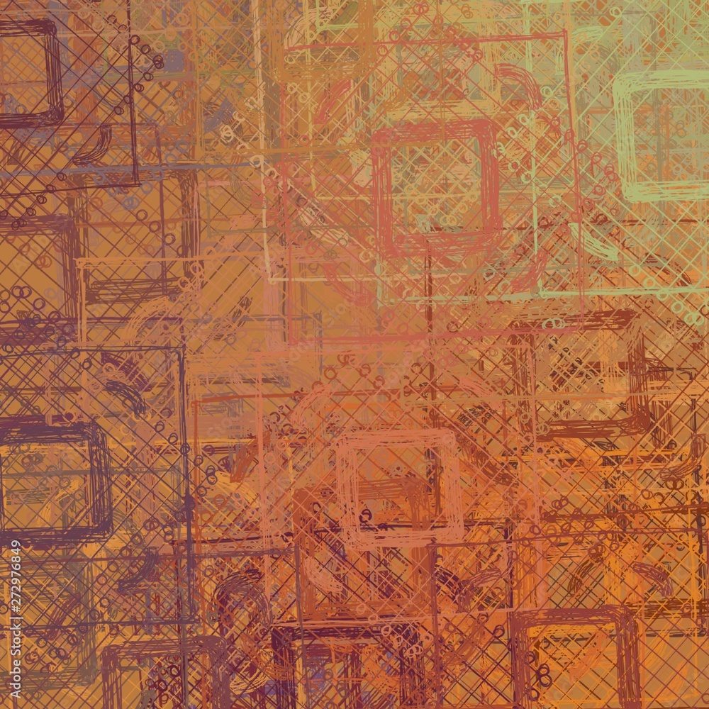Fototapeta premium Various colorful texture. Color backdrop wallpaper. 2d illustration. Various shapes and lines.