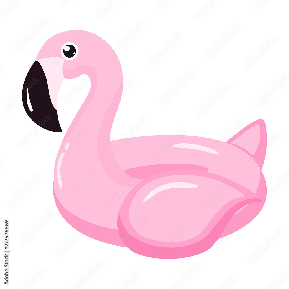 Flamingo inflatable pool float. Vector illustration. Flamingo inflatable pool float. Vector illustration.