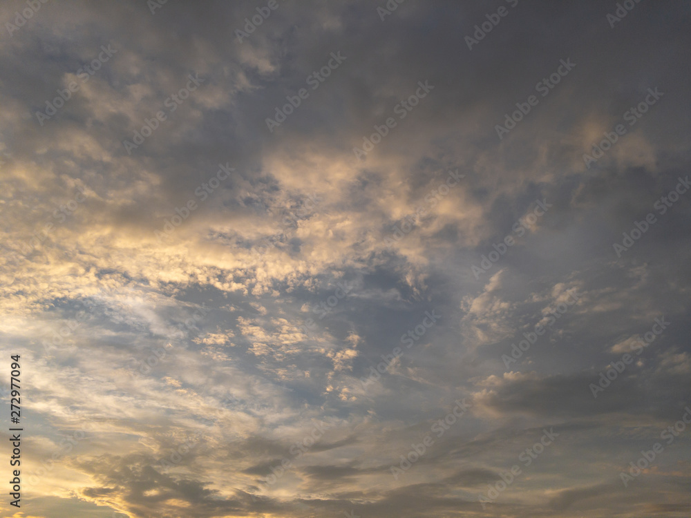 evening sky, sunset, dramatic sky with clouds