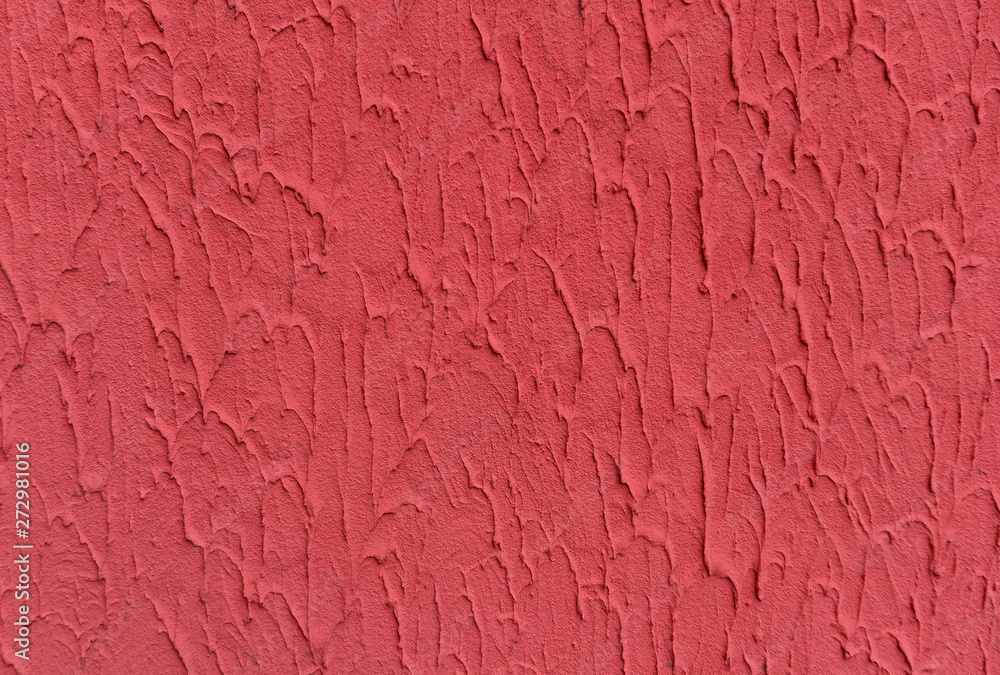 Bulk plaster facade texture background red Bulk plaster facade texture background red